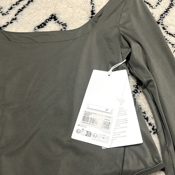 Lululemon Wundermost Ultra-Soft Nulu Square Neck Long Sleeve Bodysuit NWT. Sz L - Picture 8 of 10